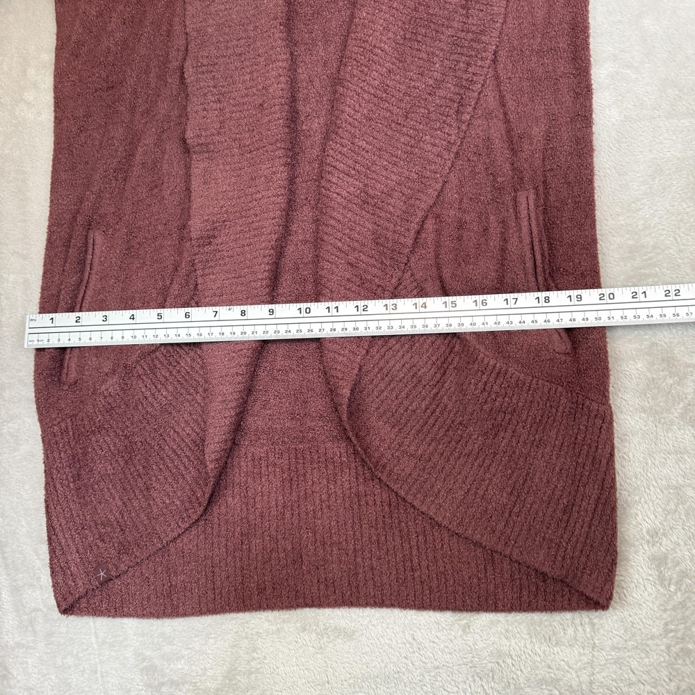 Barefoot Dreams Cardigan Sweater Womens XS/S Berry CozyChic Lite Knit Open - Picture 11 of 12